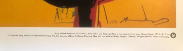 Andy Warhol 4 $ Dollar Sign Original Lithograph Art Print Poster 2000 Mint 3