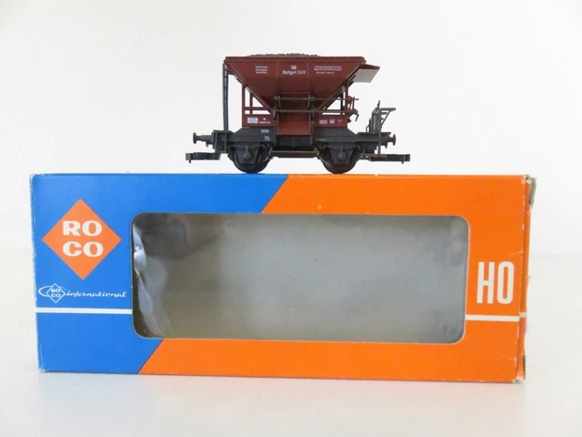 (ANS175) ROCO 4334A H0 AC Talbot Schotterwagen beladen der DB OVP EUR ...