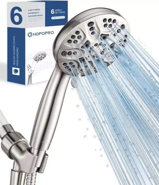 6 Functions Handheld Shower Head Set, High Flow Bathroom Shower Head with Handhe