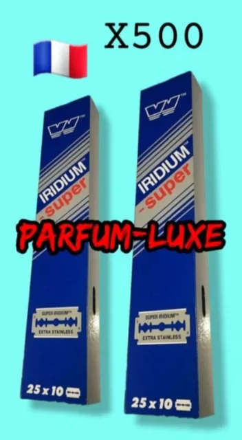 500x Wizamet Super Iridium Double Edge Safety Best Razor Blade