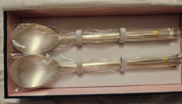 Vintage Korean NEW 2 X Silver Spoon & Chopstick Set  AG800 Silver