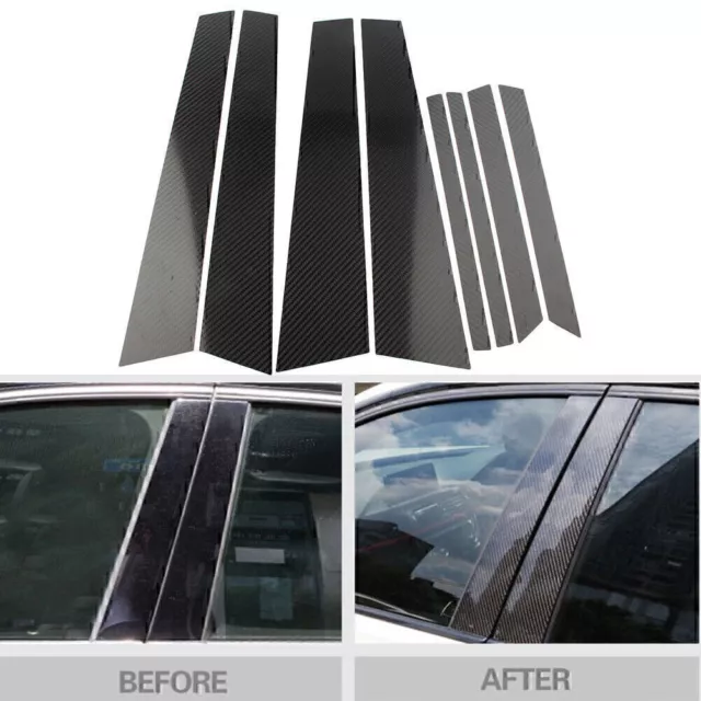 For BMW E71 2009-2014 (X6) X-Series Carbon Fiber Car Window B Pillar Trim Cover