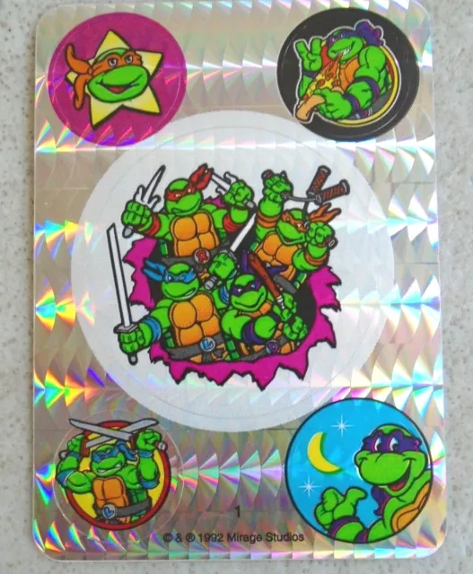 1992 Mirage Prism Tmnt Teenage Mutant Ninja Turtles Vending Machine Sticker 6