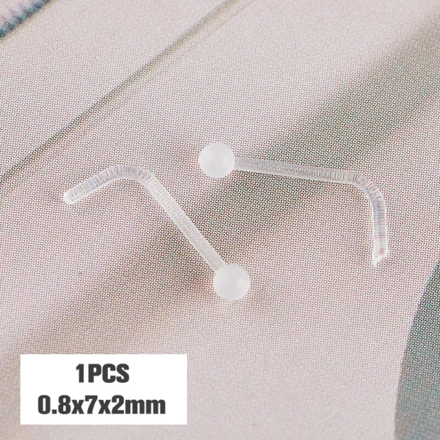 Contenitori piercing trasparenti contenitore setto borchie naso labbra flessibili lingua orecchio -D_