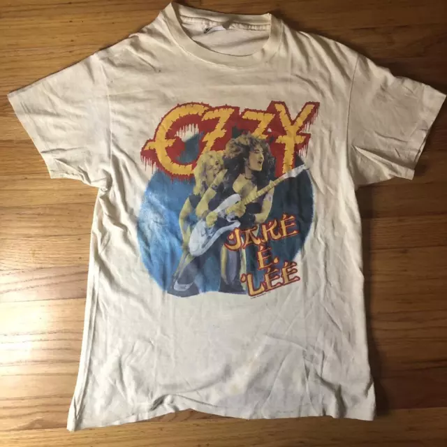 Ozzy Osbourne 1984 Jake E Lee Tour white short sleeve T shirt cotton NH8762