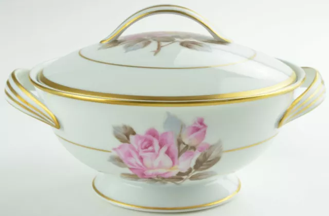 Noritake China Rosetta Lidded Sugar Bowl 5285 Tableware Serveware Pink Rose Bud