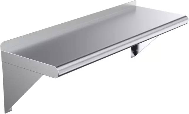 36" Long X 12" Deep Stainless Steel Wall Shelf | NSF Certified | Appliance & Equ