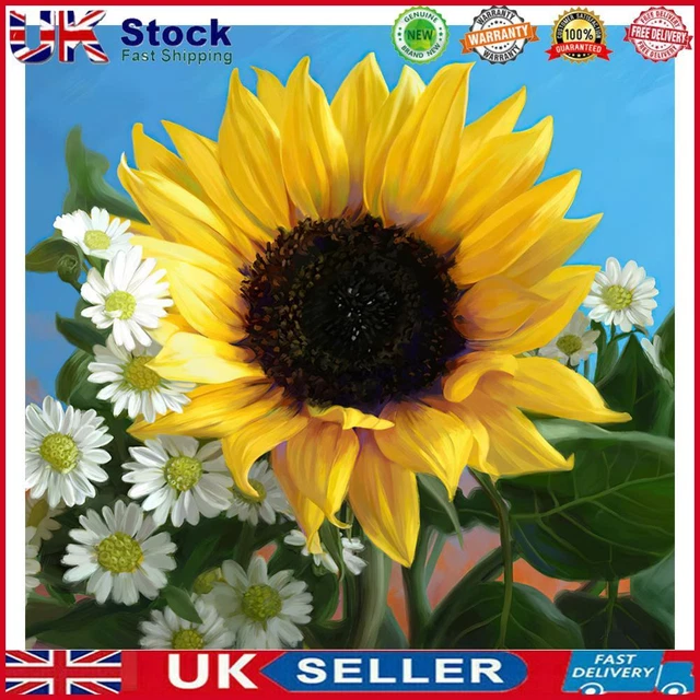 Diamond Painting Sunflower Full Round Drill Picture of Rhinestone DIY Drawing