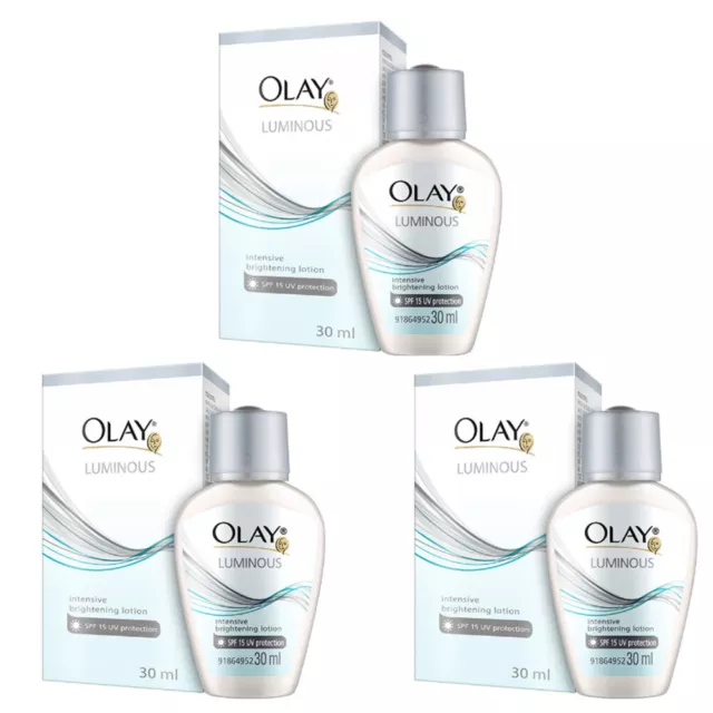 3 x OLAY LUMINOUS RADIANCE INTENSIVE BRIGHT LOTION UV PROTECTION SPF15 30 ml.