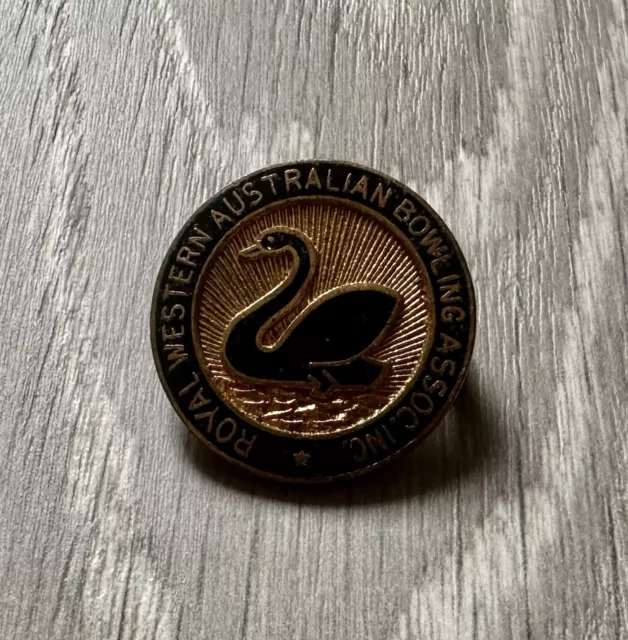 Royal Western Australian Bowling Association Vintage Enamel Pin Badge