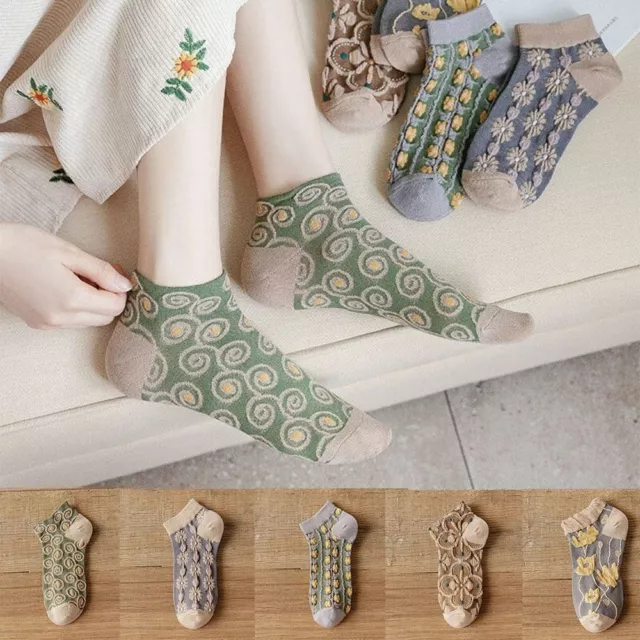 Polyester Cotton Embossed Cotton Socks Breathable Shallow Mouth Socks  Girls
