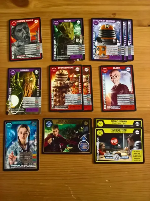 Lote de trabajos 3D de tarjetas coleccionables de Doctor Dr. Who Monster Invasion raras y ultra raras