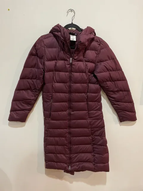 Patagonia Downtown Loft Parka Goose Down Long Jacket Medium Women’s Dark currant