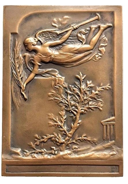 Pendentif Médaille Sport Argent Art Nouveau 1900 - JO 2024 Paris, Argent Sterling, Occasion