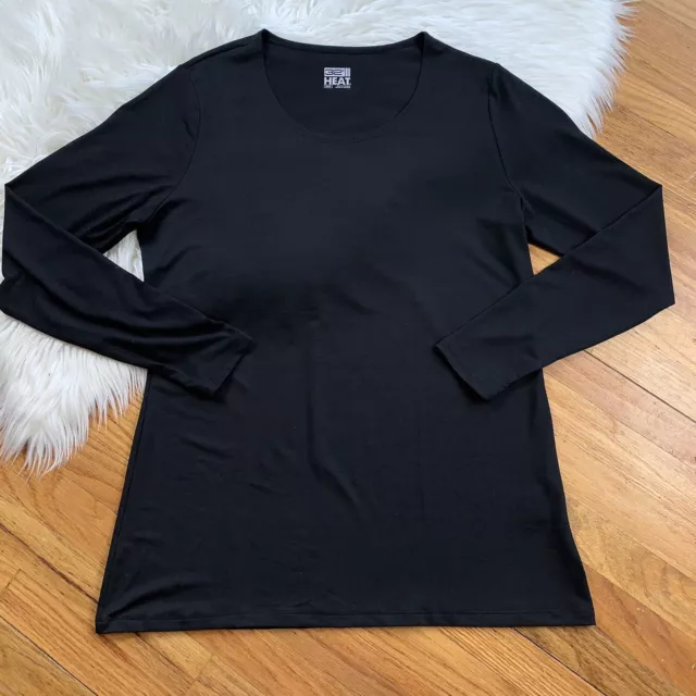 32 Degrees Heat Women’s Size M Buttery Soft Black Long Sleeve Athletic Shirt EUC