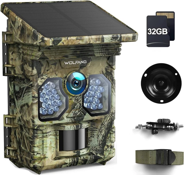 Fototrappola 64MP 4K WOLFANG Fototrappola WOLFANG 64MP 4K – Wi-Fi E Bluetooth, Visione Notturna IR, Attivazione 0.1s, IP66 Per Osservazione Fauna