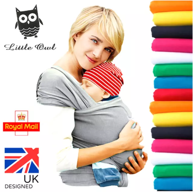 BABY WRAP CARRIER SLING STRETCHY - Breastfeeding - MANY COLOURS!!!