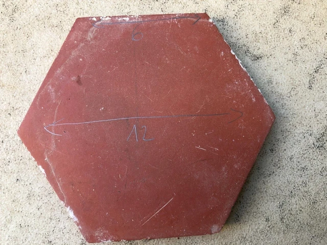 lot de 25 tomettes de salernes anciennes St romain hexagonales vintage tomette