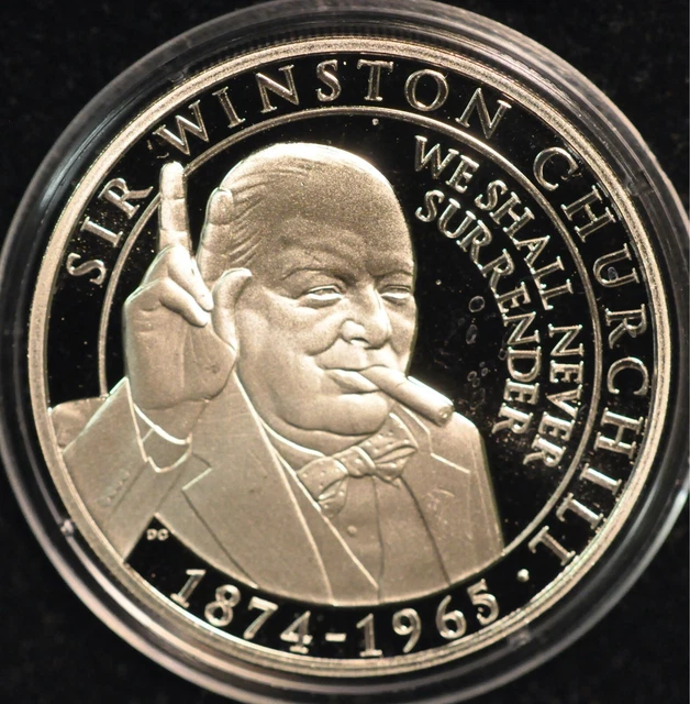 Gibraltar Halfcrown 2020 Churchill 1874-1965 We Shall Never Surrender (T9)