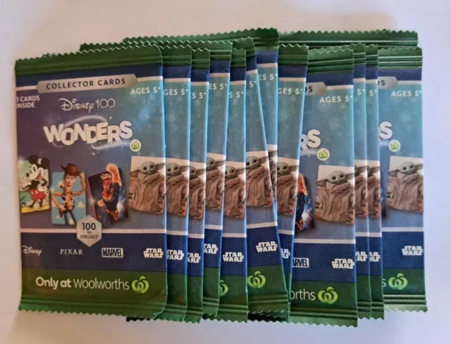 32 X DISNEY 100 Wonders Woolworths Collector Card Packs $15.50 - PicClick AU