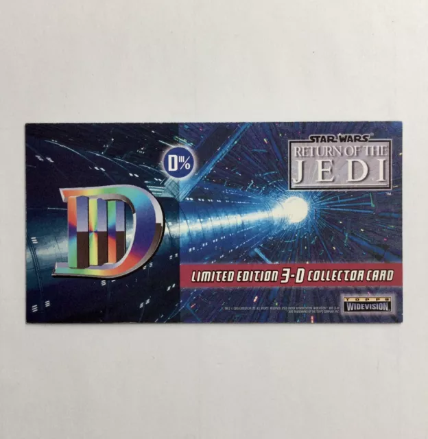 1995 Star Wars Return Of The Jedi Topps 3-D LIMITED EDITION Card Widevision RARE 2