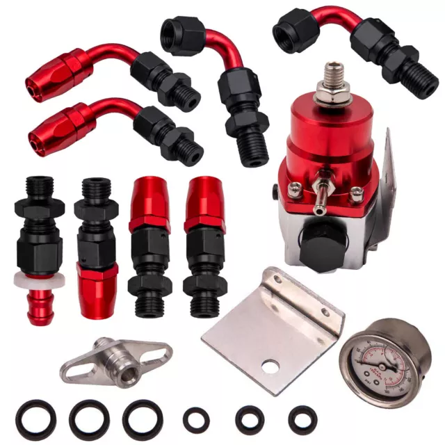 Universal Ajustable Regulador de presión de combustible Kit 100psi calibre piez