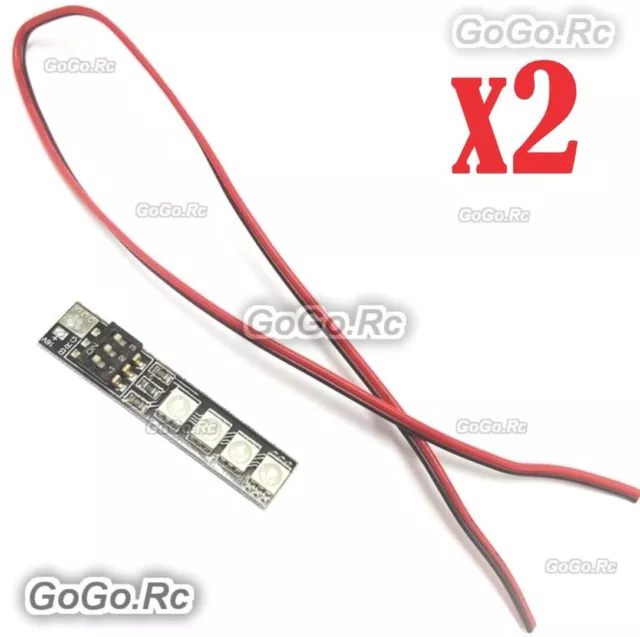 2 pz luce a striscia LED 7 colori / notte per multicottero quadricottero FPV - TL2816-05