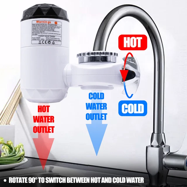 3000W Mini Electric Tankless Instant Hot Water Heater Kitchen Washing Faucet Tap 3000W Mini Electric Tankless Instant Hot Water Heater Kitchen Washing Faucet Tap