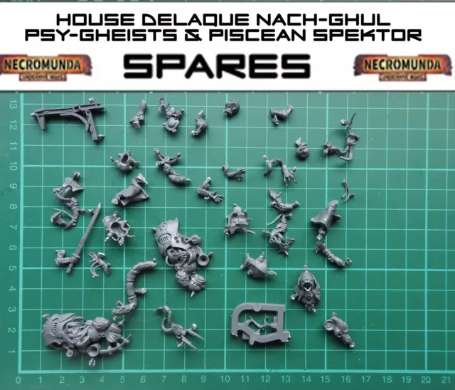 Necromunda House Delaque Nacht-Ghul Psy-Gheists Ersatzteile kostenlos 1. Klasse Post