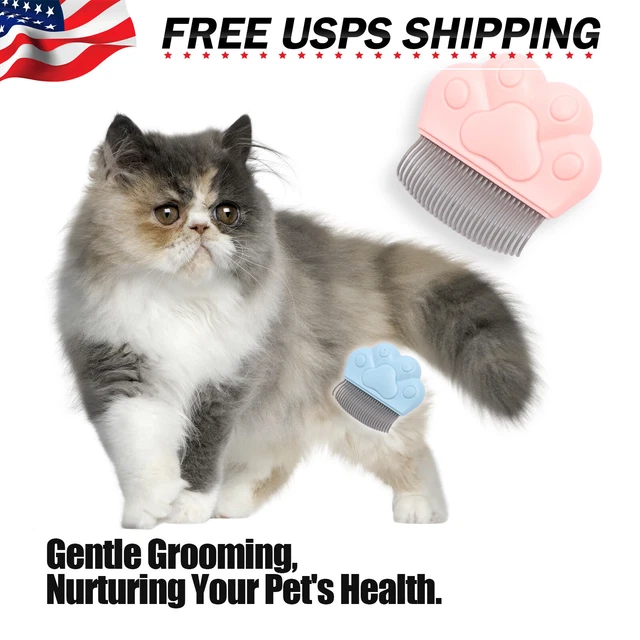 Pet Hair Removal Massaging Shell Comb Deshedding Brush Grooming Tool For Dog Cat