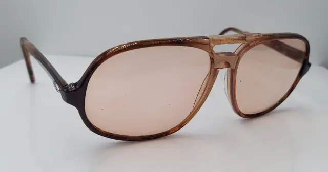 Vintage Miranda M-1840 Brown Pilot Sunglasses Hong Kong FRAMES ONLY