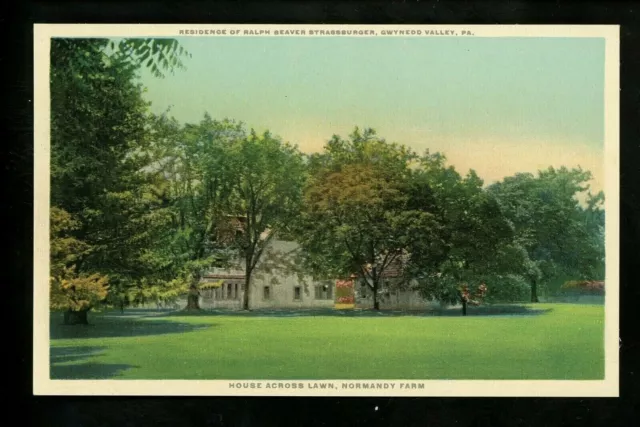 Pennsylvania PA postcard Gwynedd Valley, Strassburger Normandy Farms Phostint