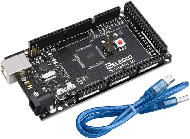 Arduino MEGA UNO R3 Cavo USB Scheda Microcontrollore Compatibilità Ufficiale