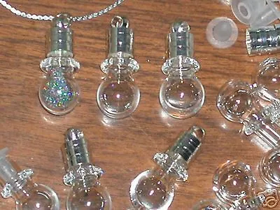 10 Magic Fairy glitter pixie bottles vial charm crystal ball Lot 2