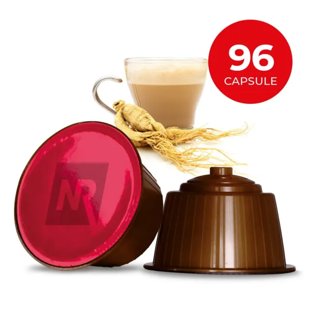 96 Capsule Cialde Caffe Compatibili NESCAFE DOLCE GUSTO Bevanda Ginseng
