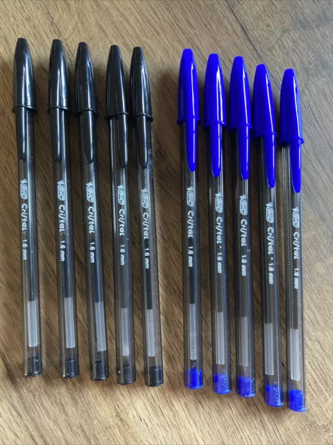 Bic Cristal 1.6mm Bold ASST BLACK/BLUE Ballpoint Pens ( PKT 6