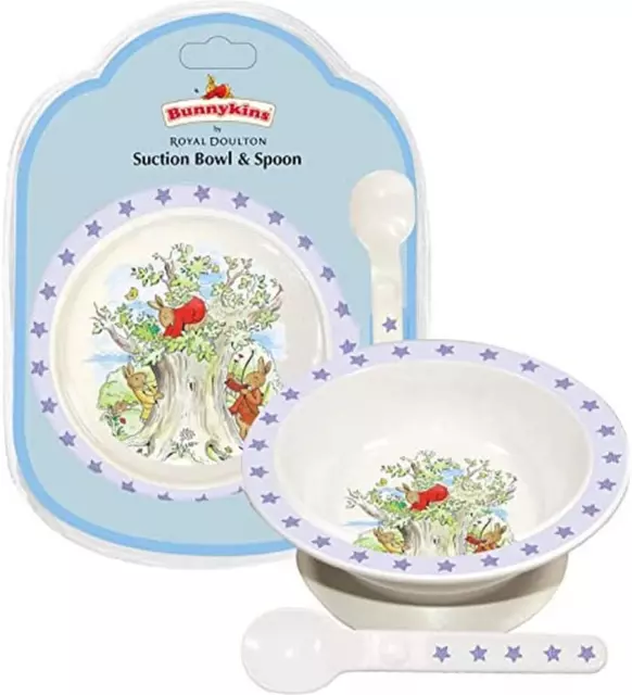 Bunnykins TTM-48 Suction Bowl and Spoon, Shining Stars Design