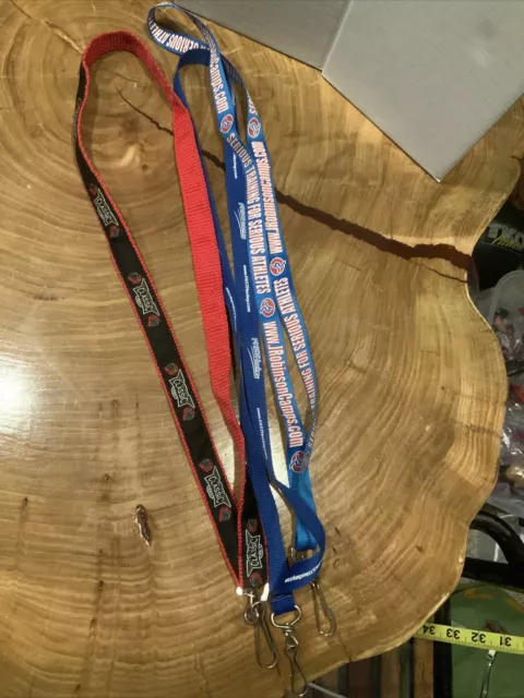 Lot of 3 Hockey Lanyards Keychain Ticket Holder