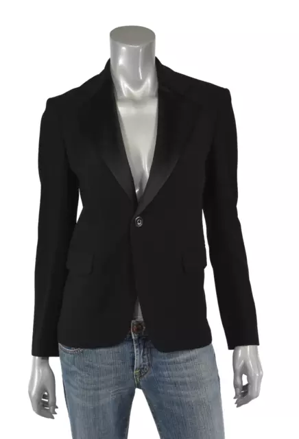 Ralph Lauren Purple Label Colección Seda Lana Chaqueta Esmoquin Blazer 4 Nuevo