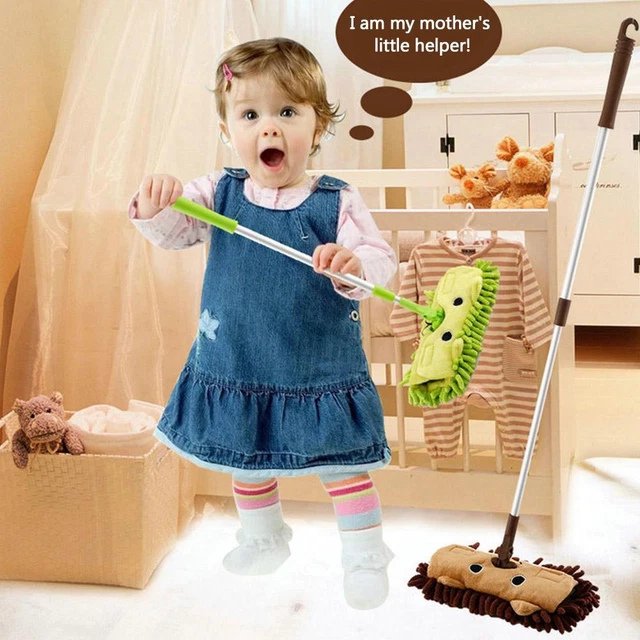 Kids Early Education Home Stretchable Cleaning Portable xp Mop Pretend Y9L1