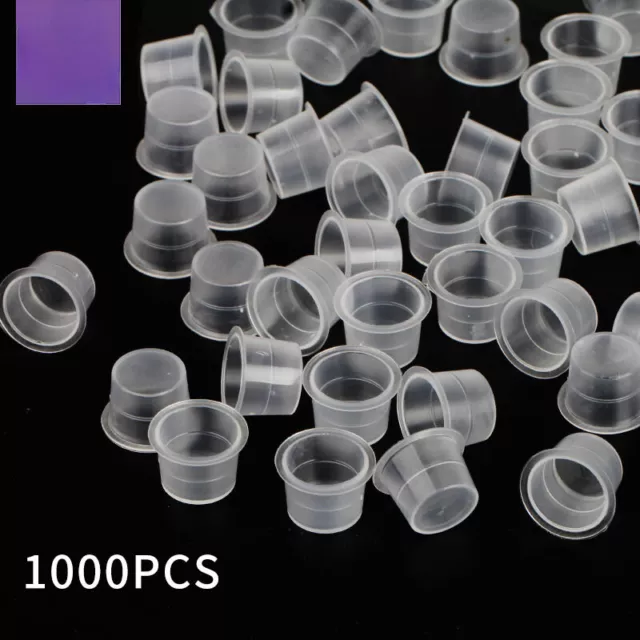 1000pcs Disposable Plastic Tattoo Ink Cups Permanent Container Tattoo Accessory