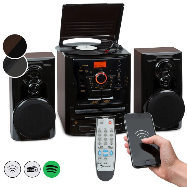 STEREO SYSTEM TURNTABLE Hifi System Record CD Player Bluetooth Speaker