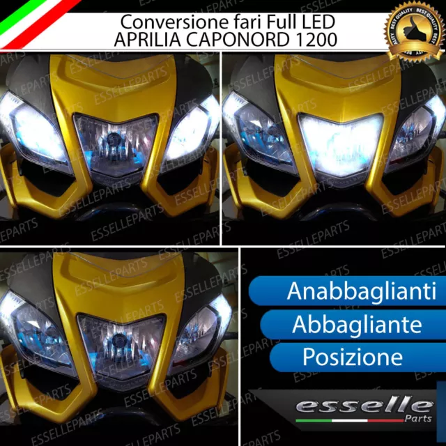 Conversione Faro Led Aprilia Caponord 1200 Anabbaglianti Abbagliante Posizione