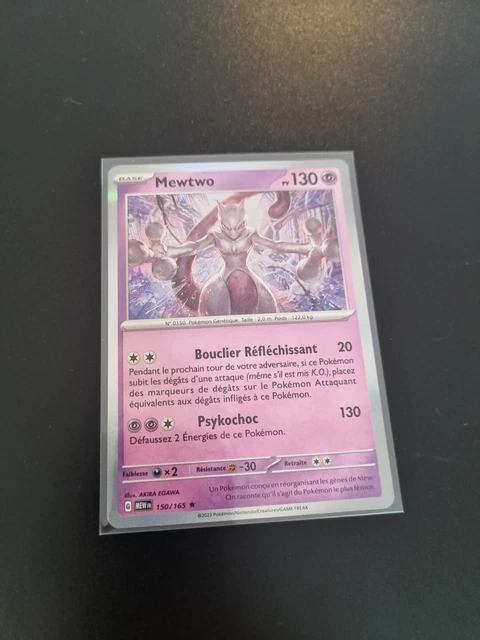 Mewtwo 150/165 – Carte Holo Ou Reverse Aléatoire – Coffret 10 Cartes Pokémon – Écarlate Violet 151