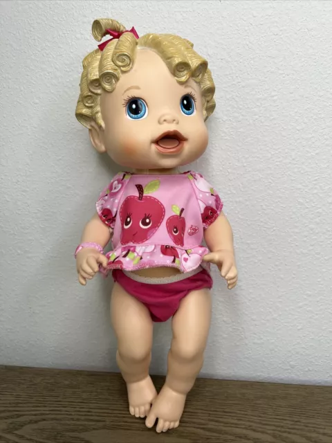 Hasbro Baby Alive BABY BANANA ALL GONE Talking Blonde Doll 2009 WORKS  (F)