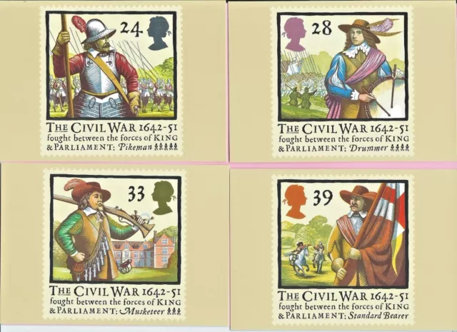 GB 1992 PHQ Cards #144 Complete Set - 350th Ann. of the CIVIL WAR - Unused MINT