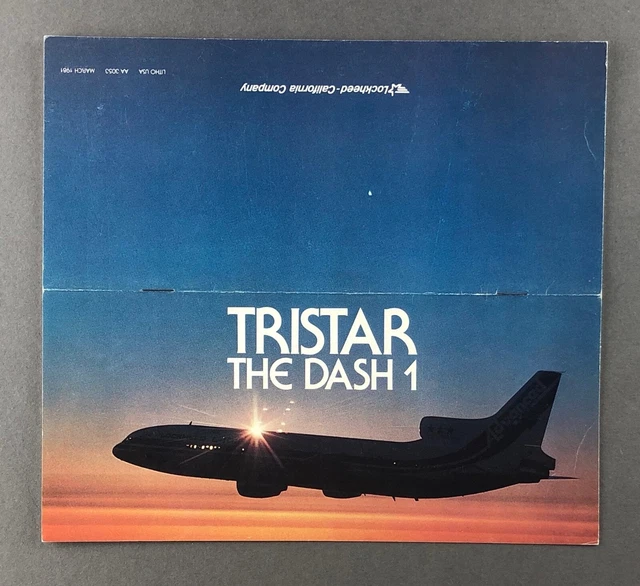 Lockheed Tristar L-1011-1 Hersteller Verkaufsbroschüre 1981 Sitzkarten