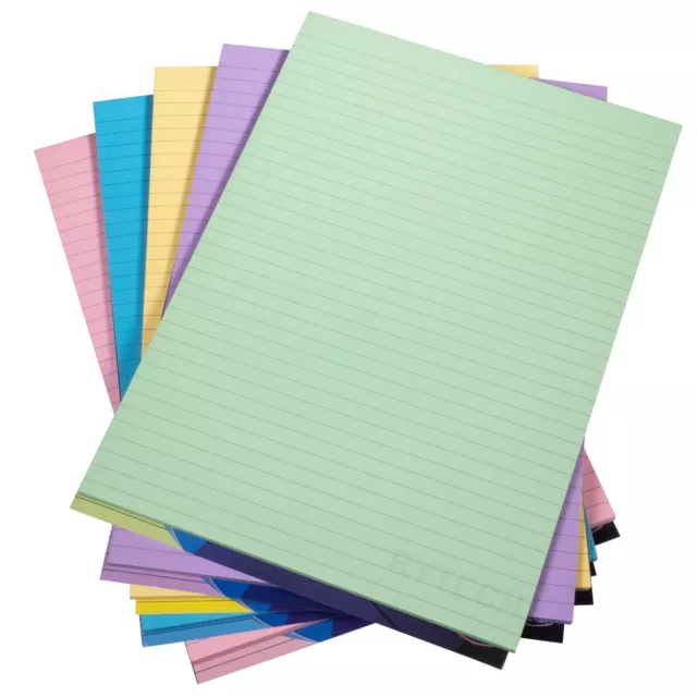 5 x Visual Memory Aid A4 Farbe 100 Seiten Papier Memo Notizblock Mine gefüttert Schreiben