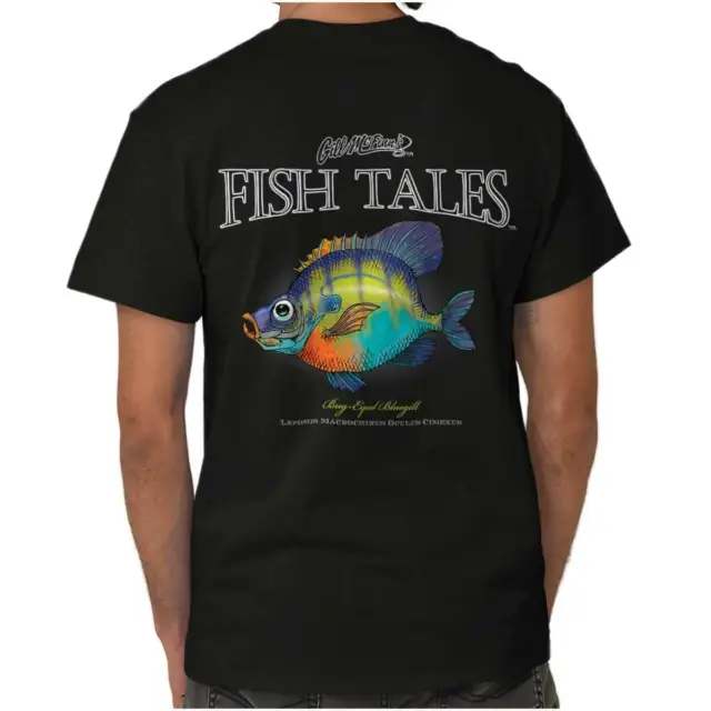 Gill McFinn's Fish Tales Bug Eyed Bluegill Womens or Mens Crewneck T Shirt Tee