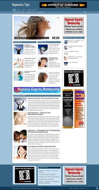 Hypnosis & Happiness Affiliazione Sito Web Con Nuovo Dominio + Ssl Cert
